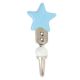 Solid Turquoise Star Ceramic Hook